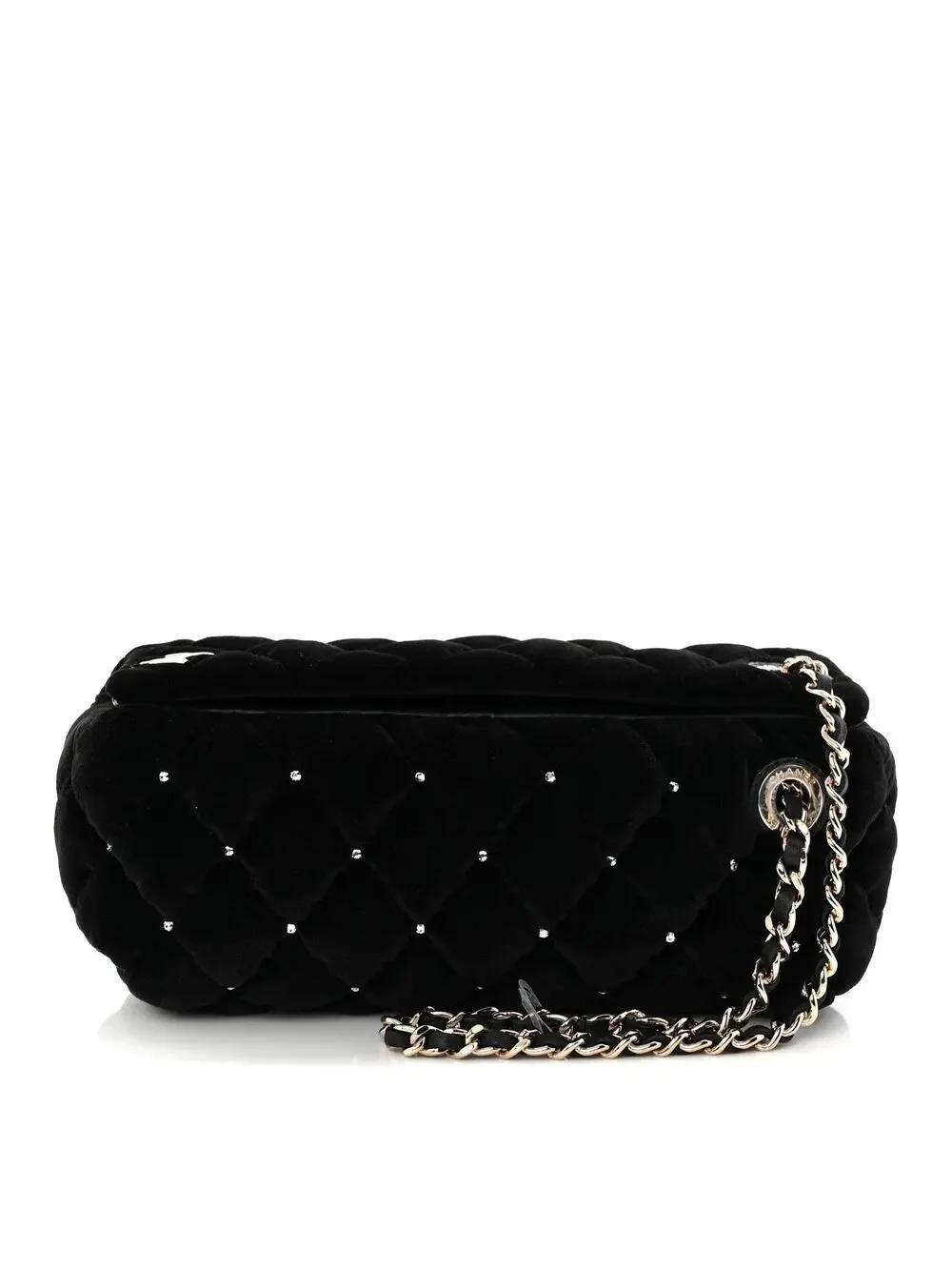 Chanel Velvet Diamanté Quilted Wristlet #323743C19B